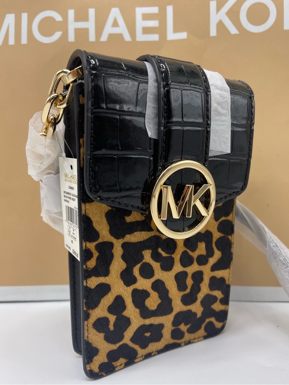 Michael Kors Carmen Small NS Phone XBODY HairCalf 
Black Multi